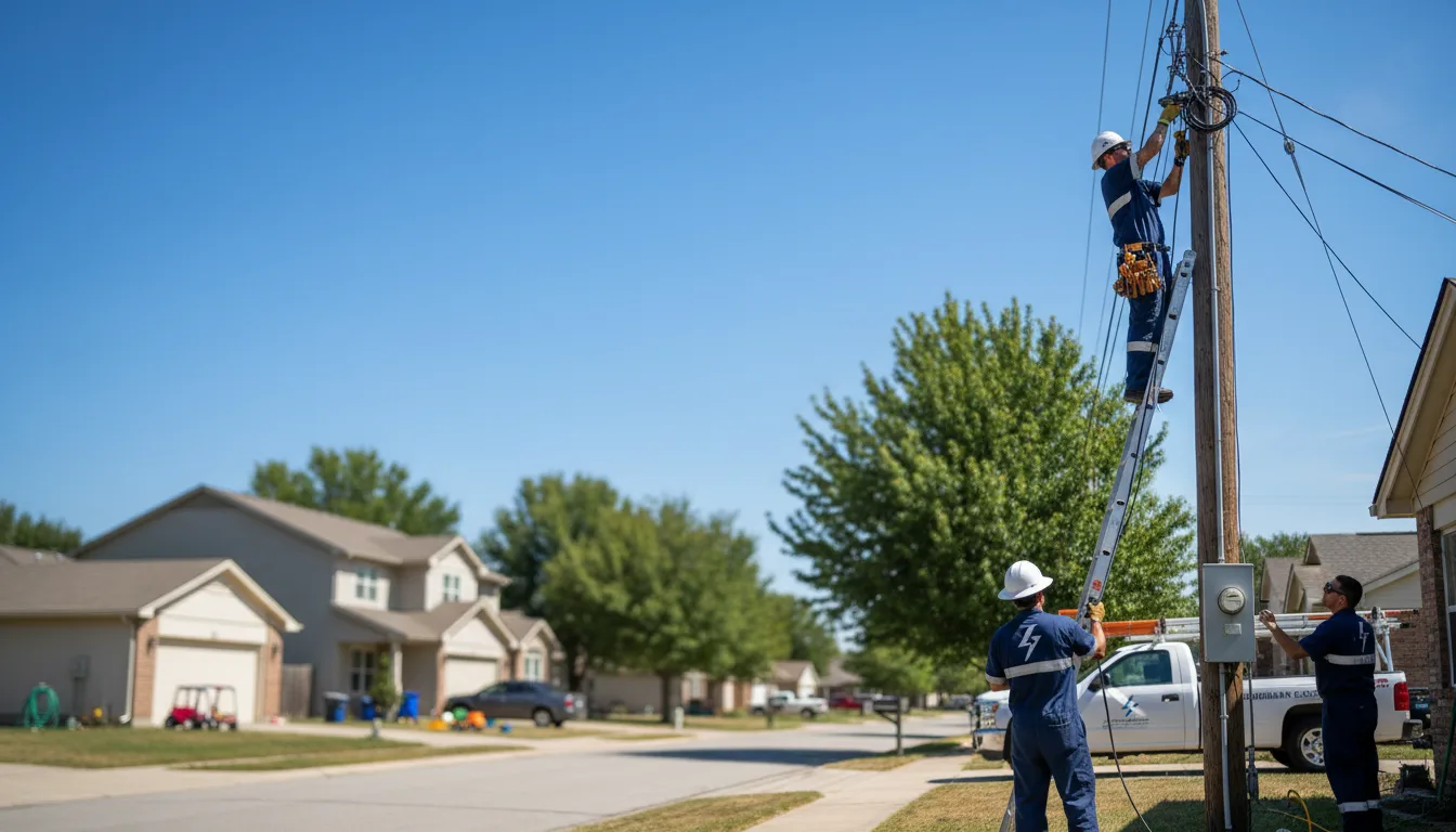 Residential electrician providing installation services in Gail, TX